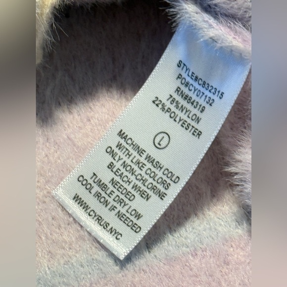 NWT Cyrus NYC Mink Button Down Cardigan plaid light academia preppy clueless L - Picture 10 of 16